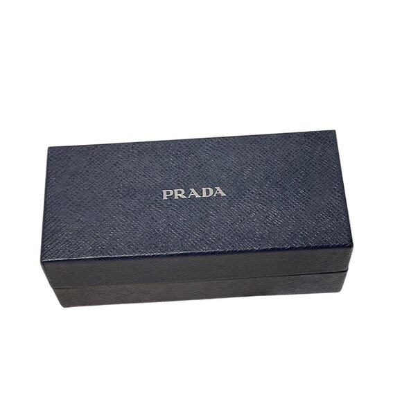 Prada Black Textured Storage Box With Branded Cloth For Accessories Or Sunglasse - Picture 1 of 5